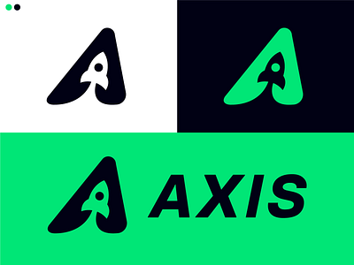 Axis Logo Branding a logo axis brand identity branding branding identity concept cyan dailylogochallenge dark blue dribbble flat letter logo logodesign modern rocket rocketship rocketship logo symbol vector