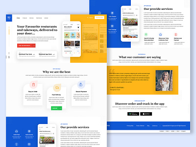 Order food website challenge design flat interaction material design trending design trending ui typography ui ux web website