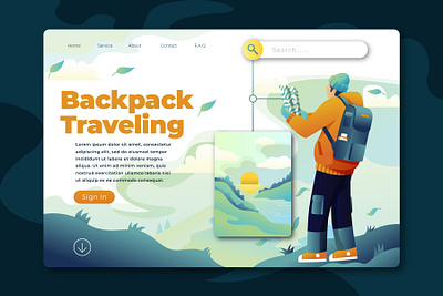 Traveling app art branding design digital icon illustration illustrator mountain ui web