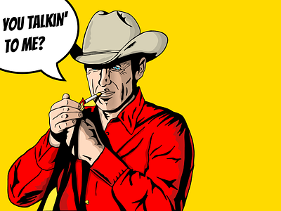 You Talkin' To Me? cowboy montana popart rodeo western