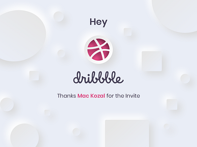 Hey Dribbblers! design hello hello dribbble hey invite neumorphism welcome shot