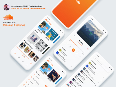 Sound Cloud App Redesign android app applemusic artist beats design hiphop ios love mobileui music rap rapper soundcloud soundcloudrapper spotify ui ui ux design uidesign ux