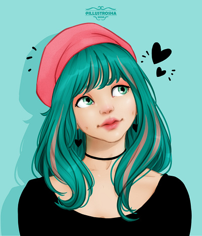 layanacmt art cute digital digital art draw drawing drawthisinyourstyle girl illustration redraw