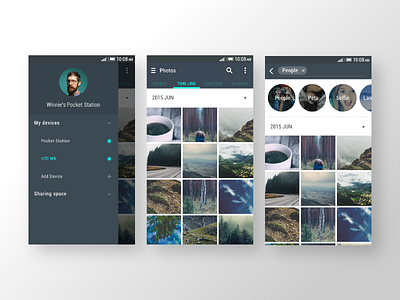 HTC pocket station app concept android design htc mobile mobile design ui ux