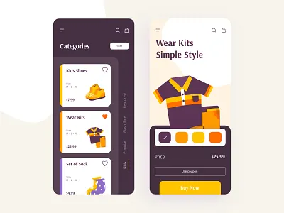 E-Commerce App app design dribbble flat illustration icon illustration mobile app modern illustration myicon ui design