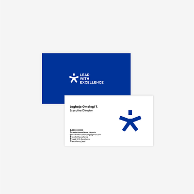 Lead with Excellence - Business card brand design brand identity branding businesscard design identity branding illustration logo typography vector