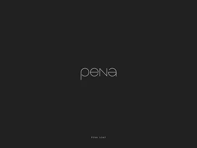 Pena logo bath foam geometric naming soap typogaphy