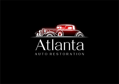 Logo design adobe adobe ilustrator antique atlanta automobile branding graphicdesign logo logodesign red vintage