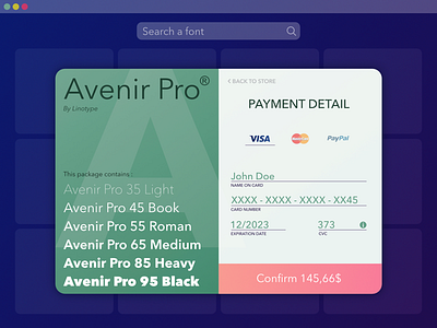 Checkout - Avenir Pro