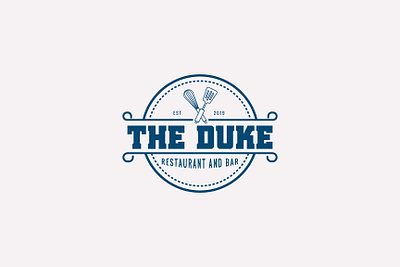 The Duke Restaurant Logo animation app branding flat graphicdesign illustration logo logo design restaurant logo typography vector