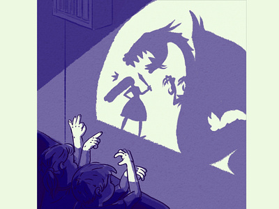 Shadows creativity dragon fun game illustration kids light princess shadow