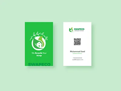 Swapeco business card branding business card design ui