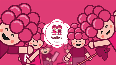 Malinki Club - refresh brand artwork berry branding children design illustration illustrations illustrator kids logo vector vector art vector illustration