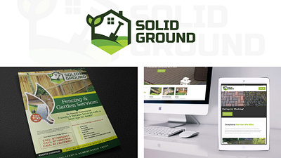 SolidGround Logo, Flyer and Web brand branding design flyer letter logo print website