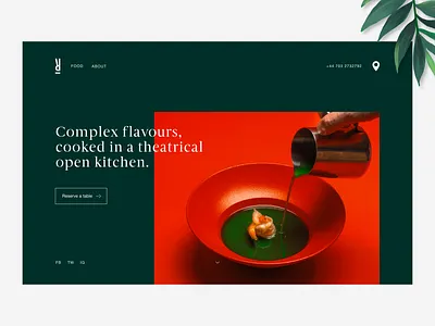 Rabbit™ landing page design. branding design figma food green landing rabbit restaurant ui ux vegetarian