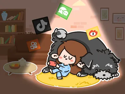 Leisure time design illustration painting web