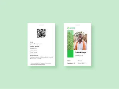 Swapeco ID card branding design id card design swapeco ui