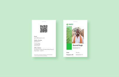 Swapeco ID card branding design id card design swapeco ui