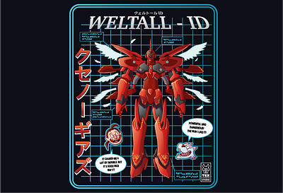 Xenogear's Poster cartoon character characterdesign creative design drawing illustration poster typography vector