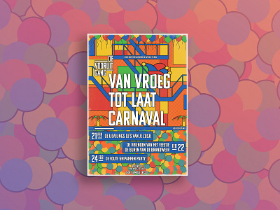 Carnaval balloon bar brabant carnaval carnival confetti eindhoven event flyer flyer design holland illustration lampegat netherlands party party poster photoshop poster poster design