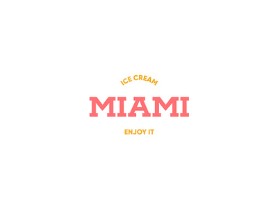 Miami Ice Cream branding business branding clean cream creative creativity design system food graphic design graphic designer ice cream ice cream shop slab serif typeface visual identity