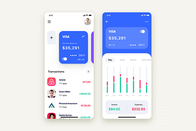 Finance mobile app concept app balance bank bank app bank card finance material mobile mobile ui payment payout transaction ui ui kit uikit wallet