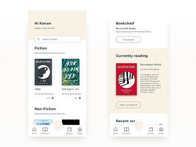 Goodreads - Mobile App UI/UX app app design book app clean mobile ui ux