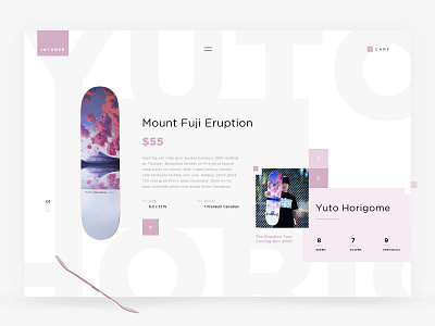 Shred Skateboards apparel art direction blueprint clean ecommerce grey pink hair skateboarding ui ui ux ui design web website white yuto