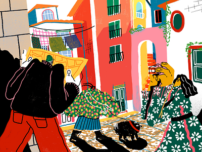 Lisbon Travel Guide character design colourful editorial illustration illustration lisbon portugal travel guide travel illustration