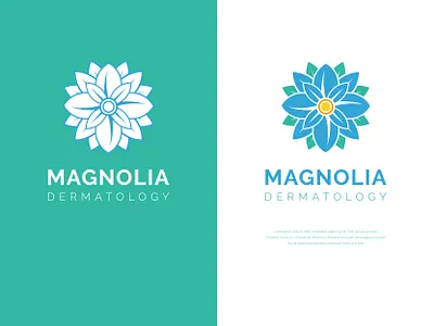 magnolia - Dermatology beauty blue brand design cosmetic dermatology flat flower graphicdesign illustration logo logodesign logonew logos minimalist nature skincare spa vector wellness yoga