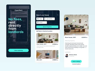 OpenRent - Private Renting App app app design design minimal ui ui ux ui ux design ui design ux