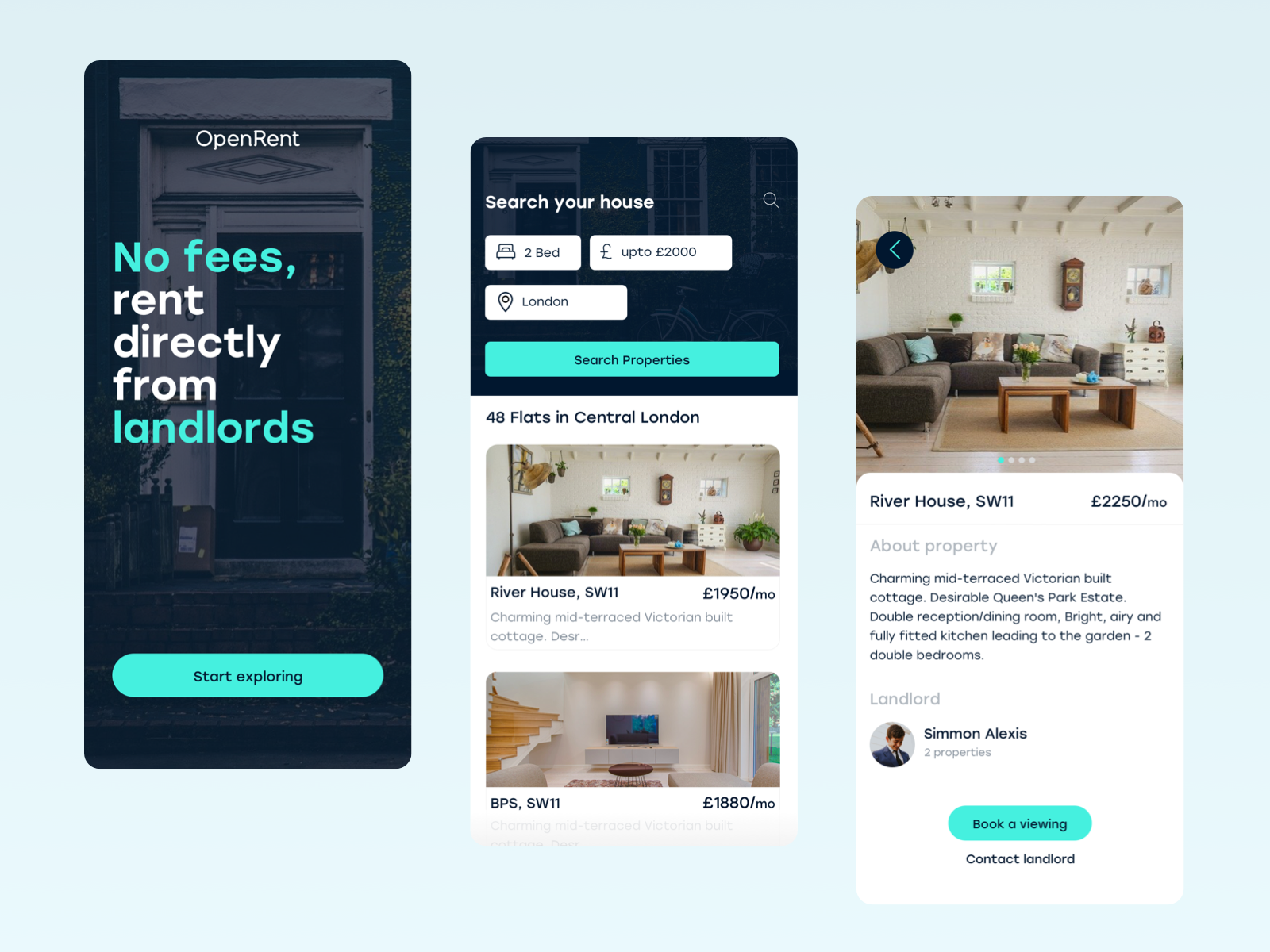 OpenRent - Private Renting App by Anubhav on Dribbble