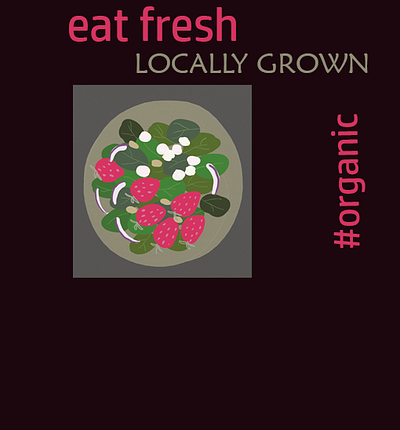 Eat Fresh advertising illustration local business posterdesign typography