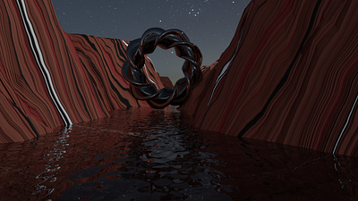 Alien canyon 3d blender