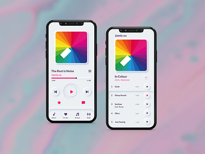 Music App iphone light theme music player neumorphic neumorphism photoshop ui ui design