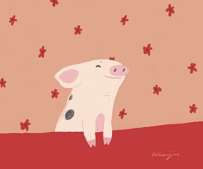 A happy piggy