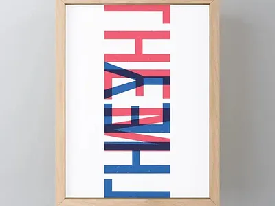House Divided-They Them artwork binary graphic design language political politics poster poster design prints prints for sale pronoun red white and blue screenprint typography united states