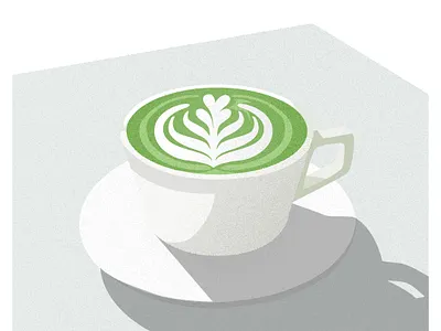 Matcha Latte Illustration coffee coffee illustration design illustration matcha matcha illustration vector
