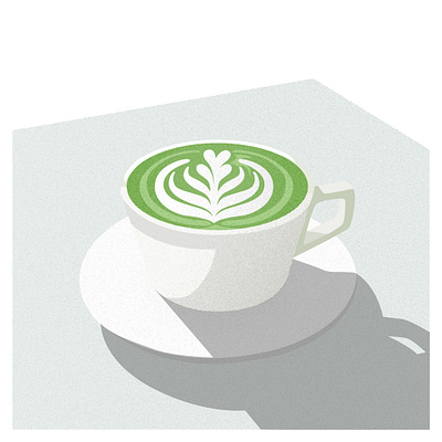 Matcha Latte Illustration coffee coffee illustration design illustration matcha matcha illustration vector