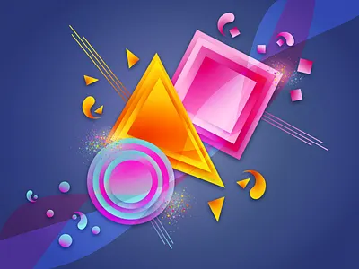 The color of the shape geometry illustration shapes vector