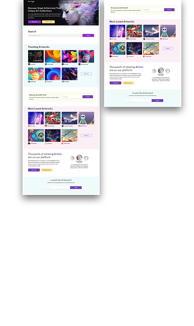 Artist Portfolio design illustration ui ux