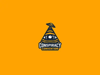 Conpisracy Con branding conspiracy design icon illuminati illustration logo ufo