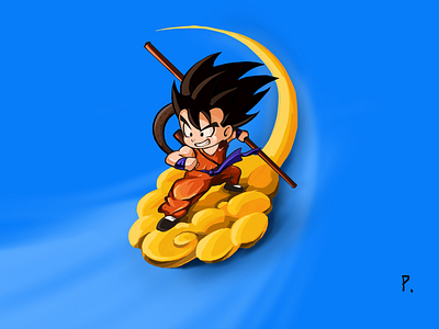 Little Goku dragonball goku graphic design illustration procreate