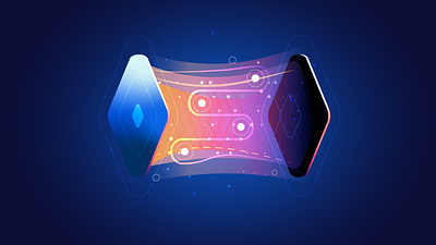 App Connection animation blue design details illustration illustrator ui ux vector