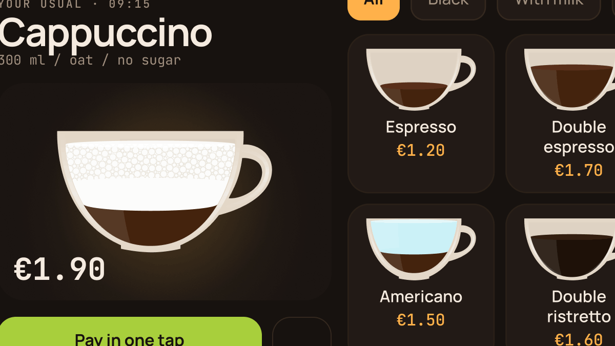 Robocafe Mobile App coffee design icons illustration ui