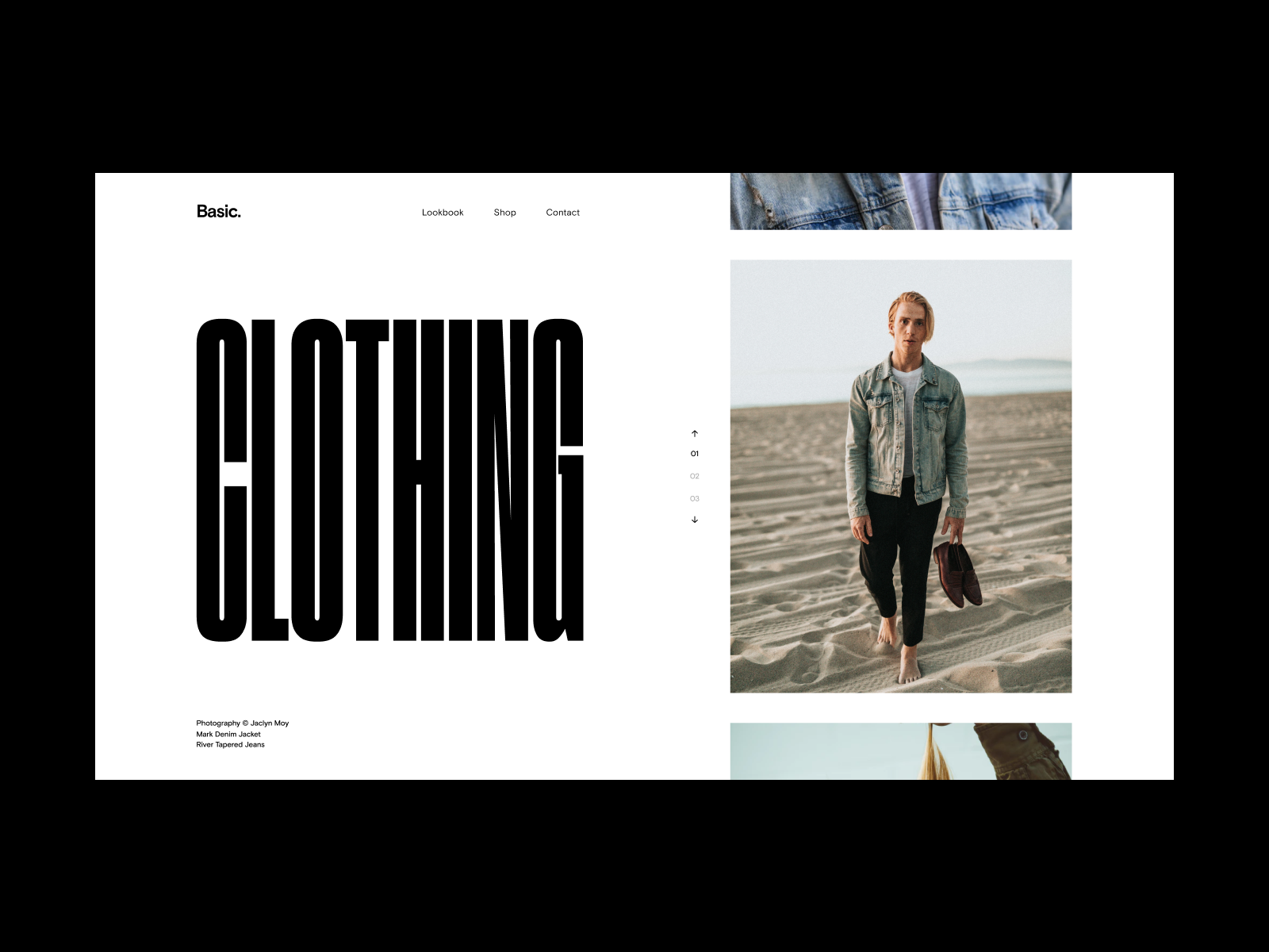 Example of Fashion Website Slider