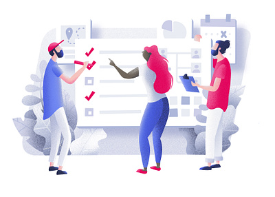 UI Illustration art design event planning geometric illustration illustrations minimal minimalist modern procreate ui