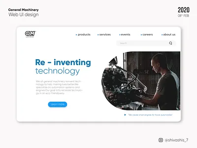 GM web UI branding design ui ui design uidesigner uidesigns uiux webdesign website concept