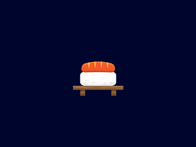 Day 19 - Salmon Sushi 365 daily challenge ai art artwork design food graphic icon iconography illustration illustrator salmon sushi vector web