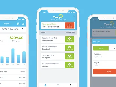 Time Tracking App UI Design app ui app ui design clean ui design iphone app iphone x mobile app ui mobile app ui design mobile app ui ux design time management time tracker ui ui design uiux user experience design user inteface